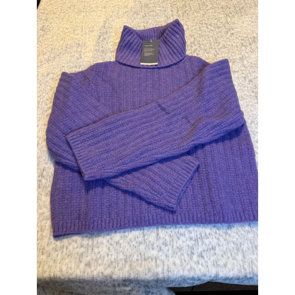 Universal Thread Purple Ribbed Turtleneck Sweater Size XS NWT cashmere feel